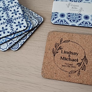 Sello o pegatina: corcho con reverso de baldosa personalizado