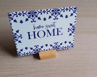 Personalized Family Name Ceramic Tile Panel, Custom Wedding Gift (20x15 cm)