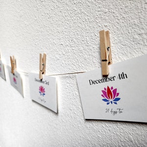 Yoga Advent Calendar for Adults DIY Printable Cards Instant Etsy