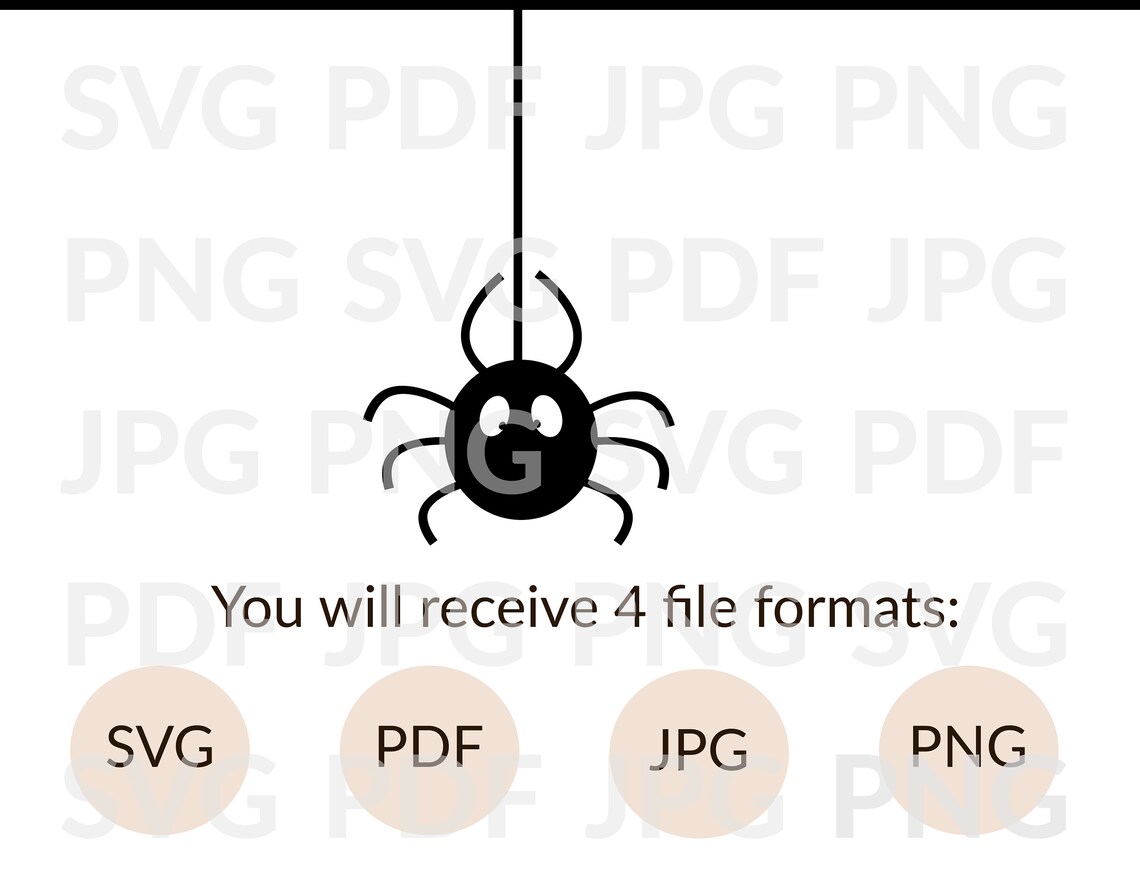 Cute Hanging Spider SVG Hanging Spider Image Instant - Etsy