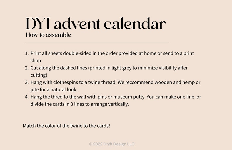 Yoga Advent Calendar for Adults. DIY Printable Cards. Instant Etsy