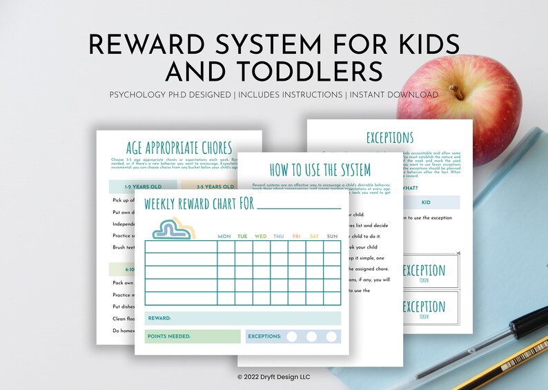 Printable Reward System | Includes Reward Chart | Blue - Etsy