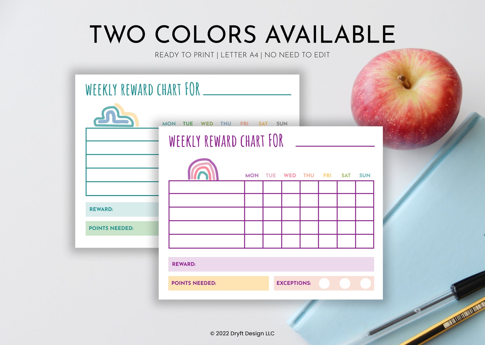Printable Reward System | Includes Reward Chart | Blue - Etsy