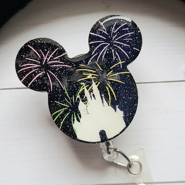 Fireworks Mouse Badge Reel
