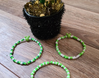 St. Patrick's Day Magical Mouse Beaded Bracelet