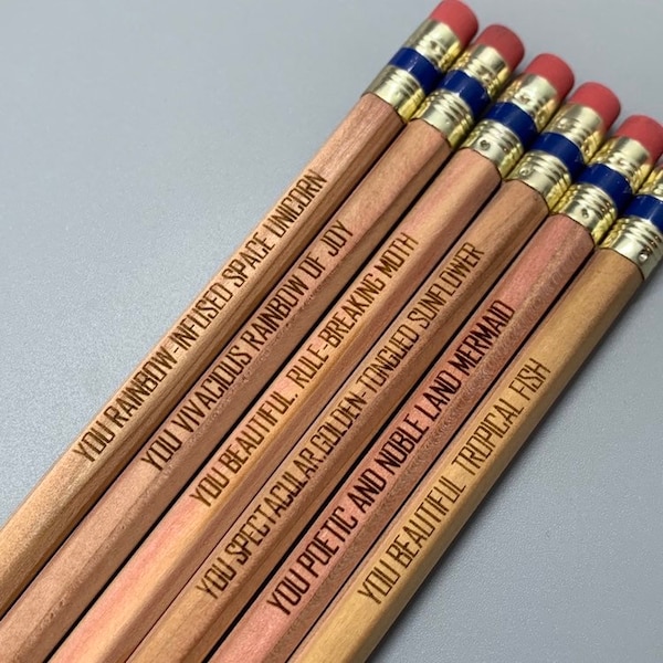 Galentine’s Day Engraved Quote Pencils