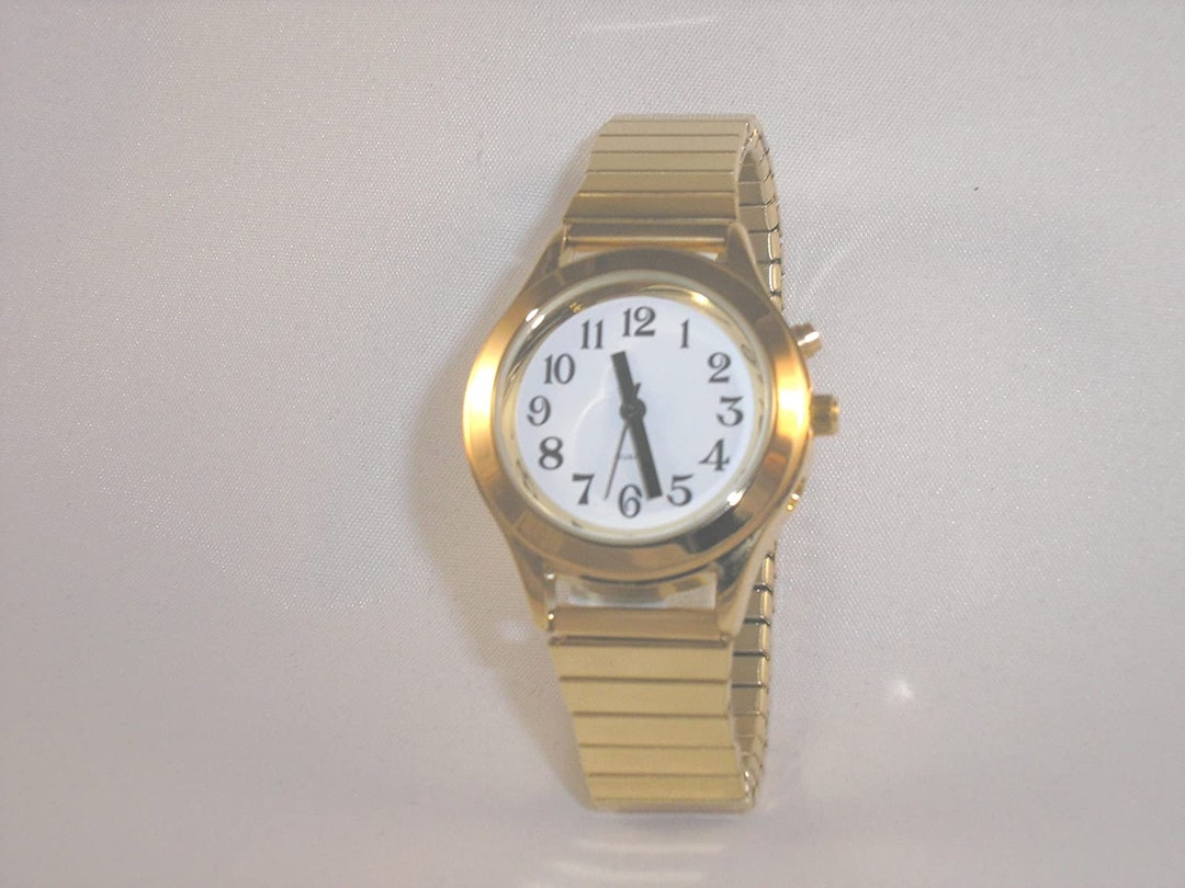 Ladies Deluxe Talking Wrist Watch Gold Tone for Low Vision or Blind Etsy