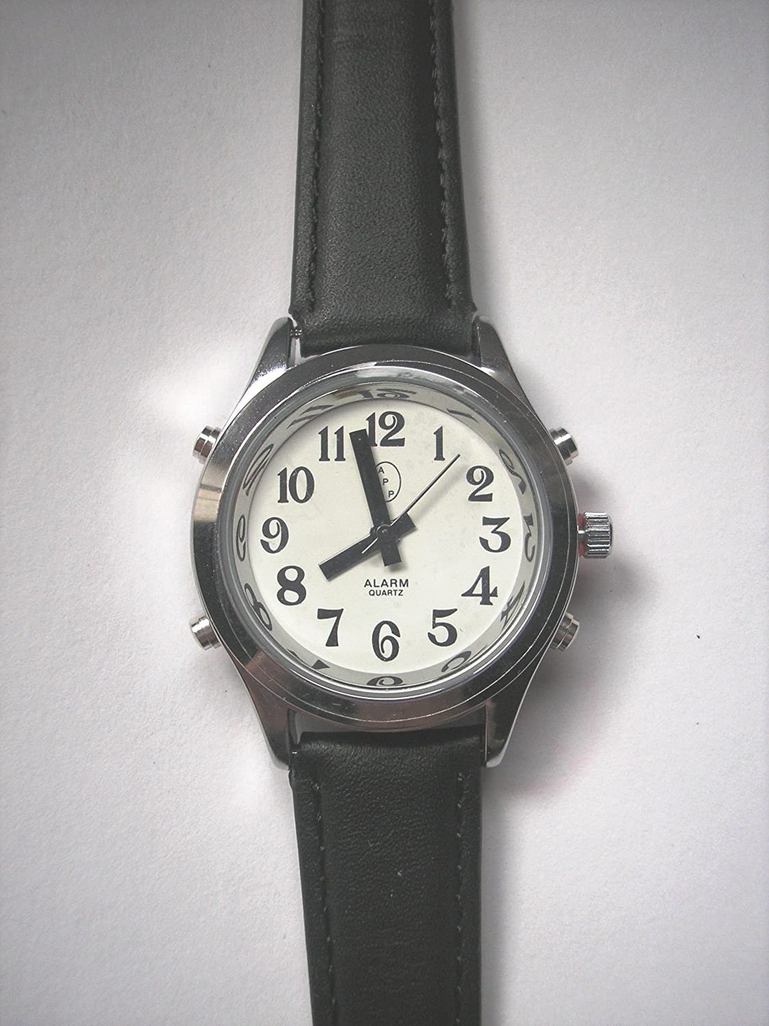 Men's Talking Watch Silver Tone White Face 4 Button. time & Alarm Etsy