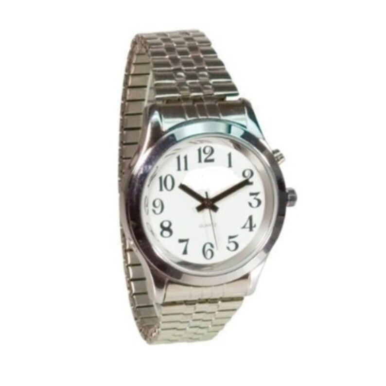 Men's Deluxe Talking Wrist Watch Silver Tone for the Blind Etsy
