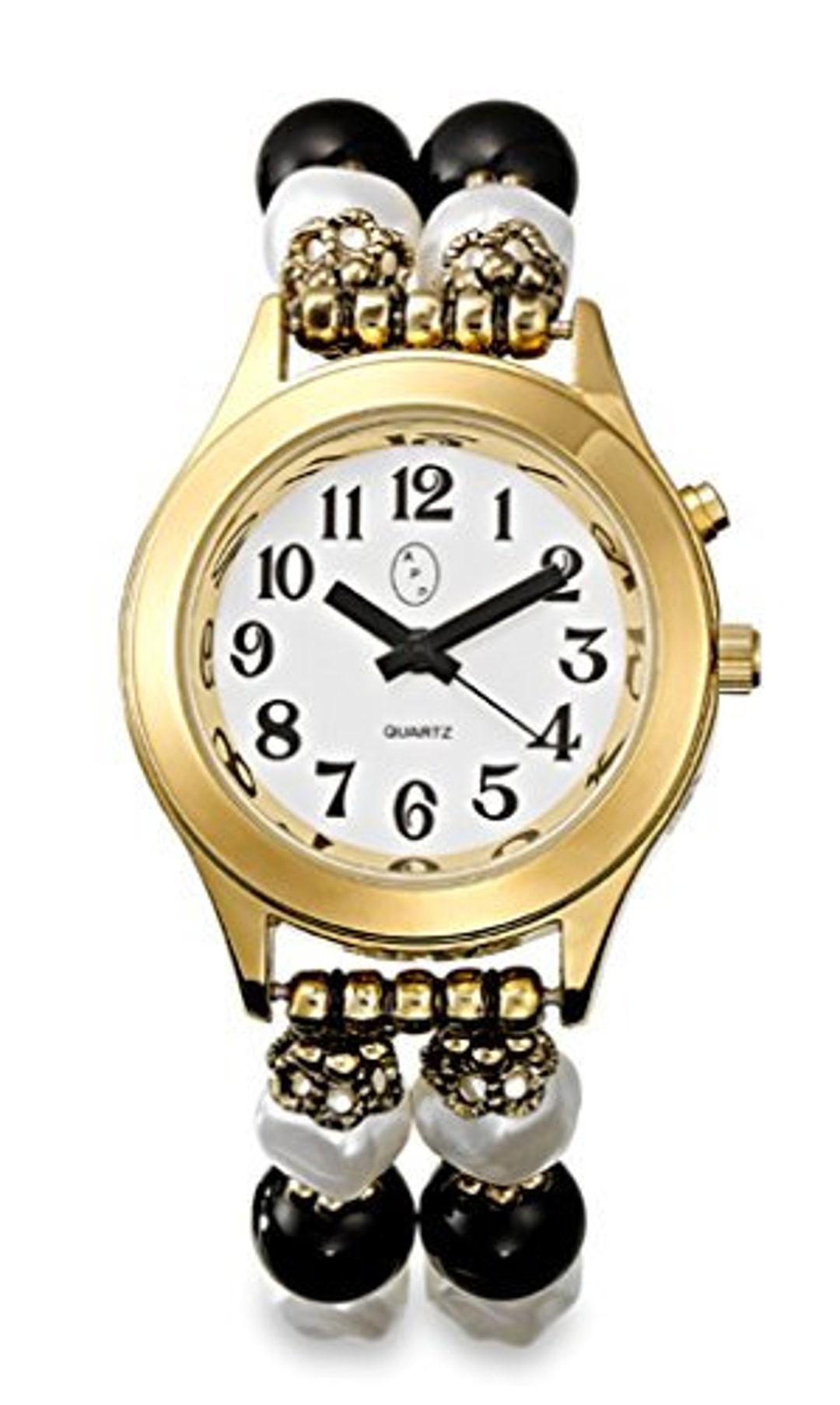Elegance Collectionladies Talking Wrist Watch Gold Tone With Deluxe