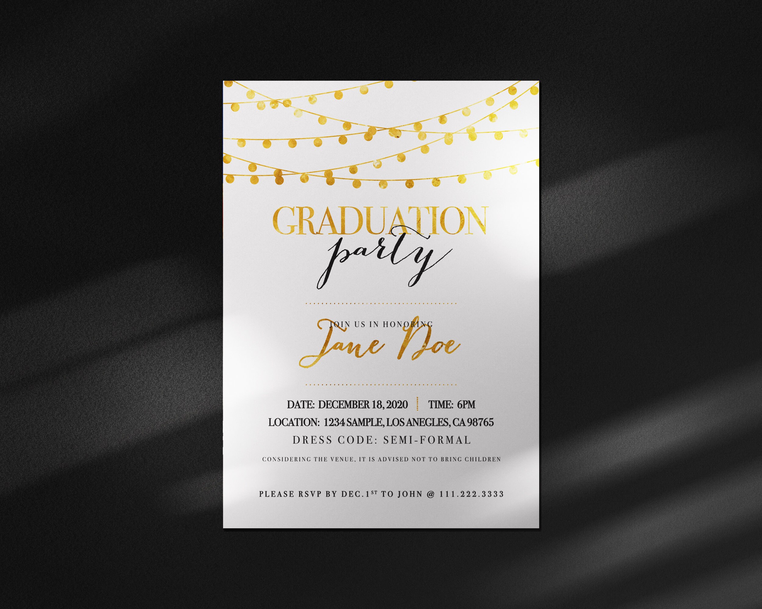 Graduation Party Invite - DIGITAL FILE ONLY - Etsy