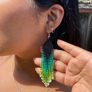 Rain Chaquira Beaded Earrings