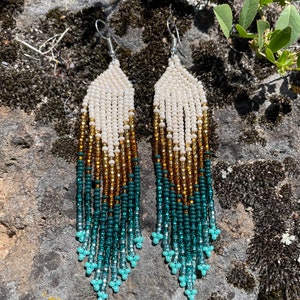 Rain Chaquira Beaded Earrings