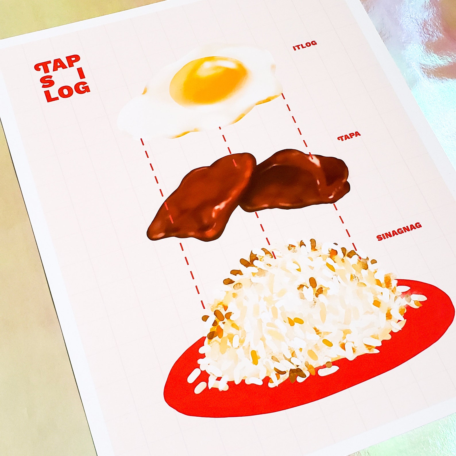 Tapsilog Filipino Food Art Print 8.5 X 11 Agahan Etsy