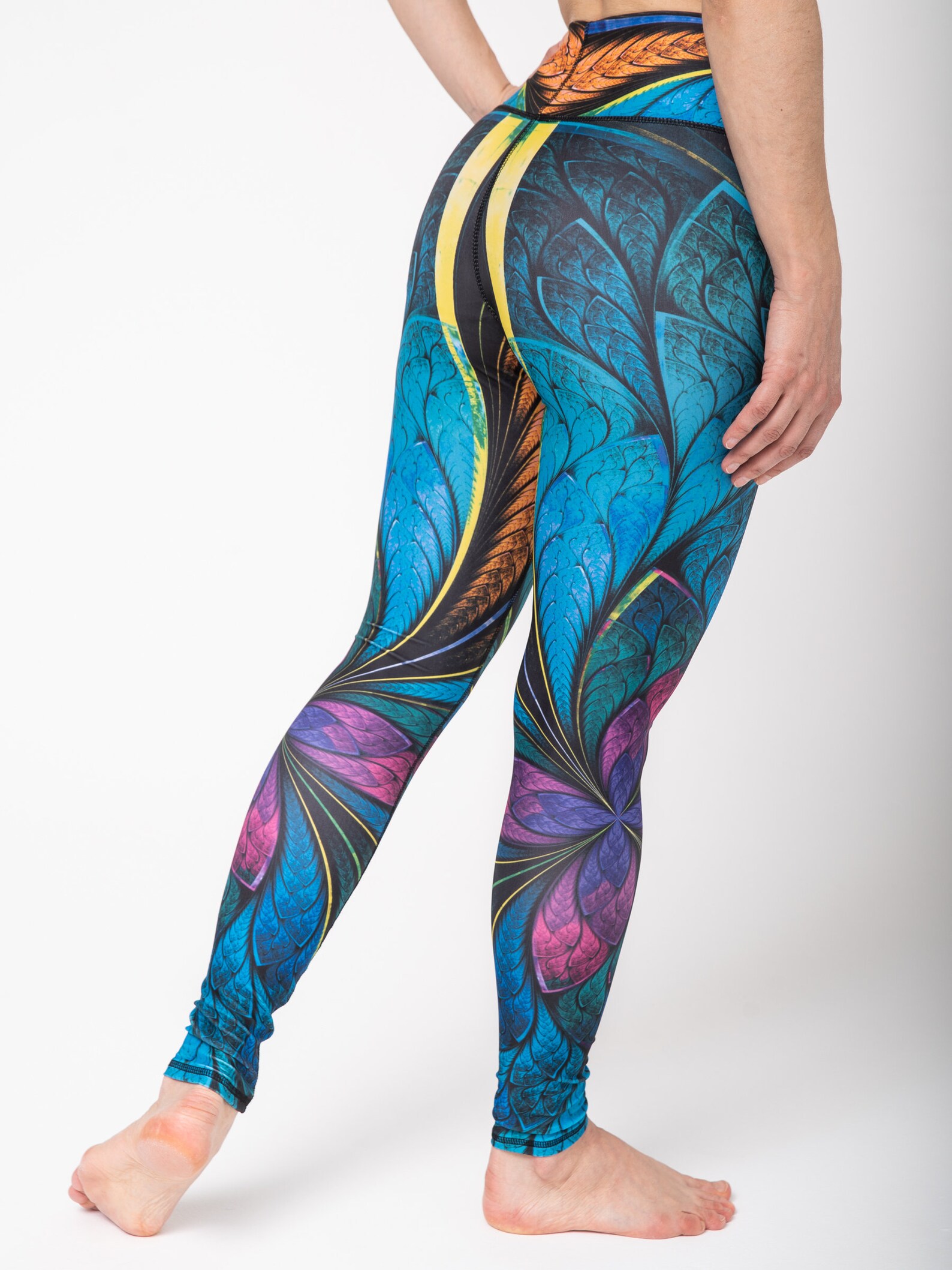 Colorful Yoga Pants Printed Workout Leggings Festival | Etsy