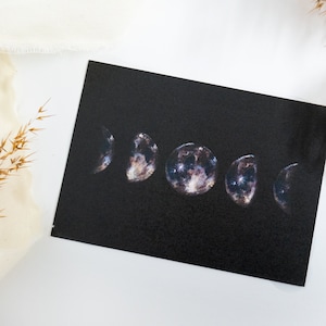 Postkarte Mondphasen | Aquarell | umweltfreundlich