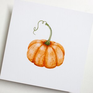 Postkarte Kürbis Aquarell quadratisch | Karte Herbst | umweltfreundlich