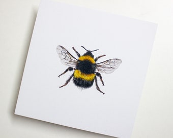 Postcard bumblebee square | Card Bee | environmentally friendly