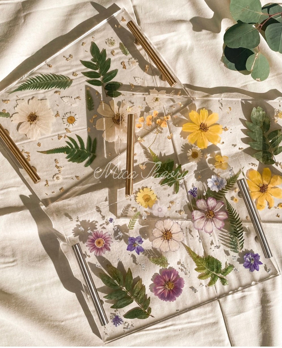 Mixed Flower Vanity Tray 12 Rectangle Resin Tray Etsy