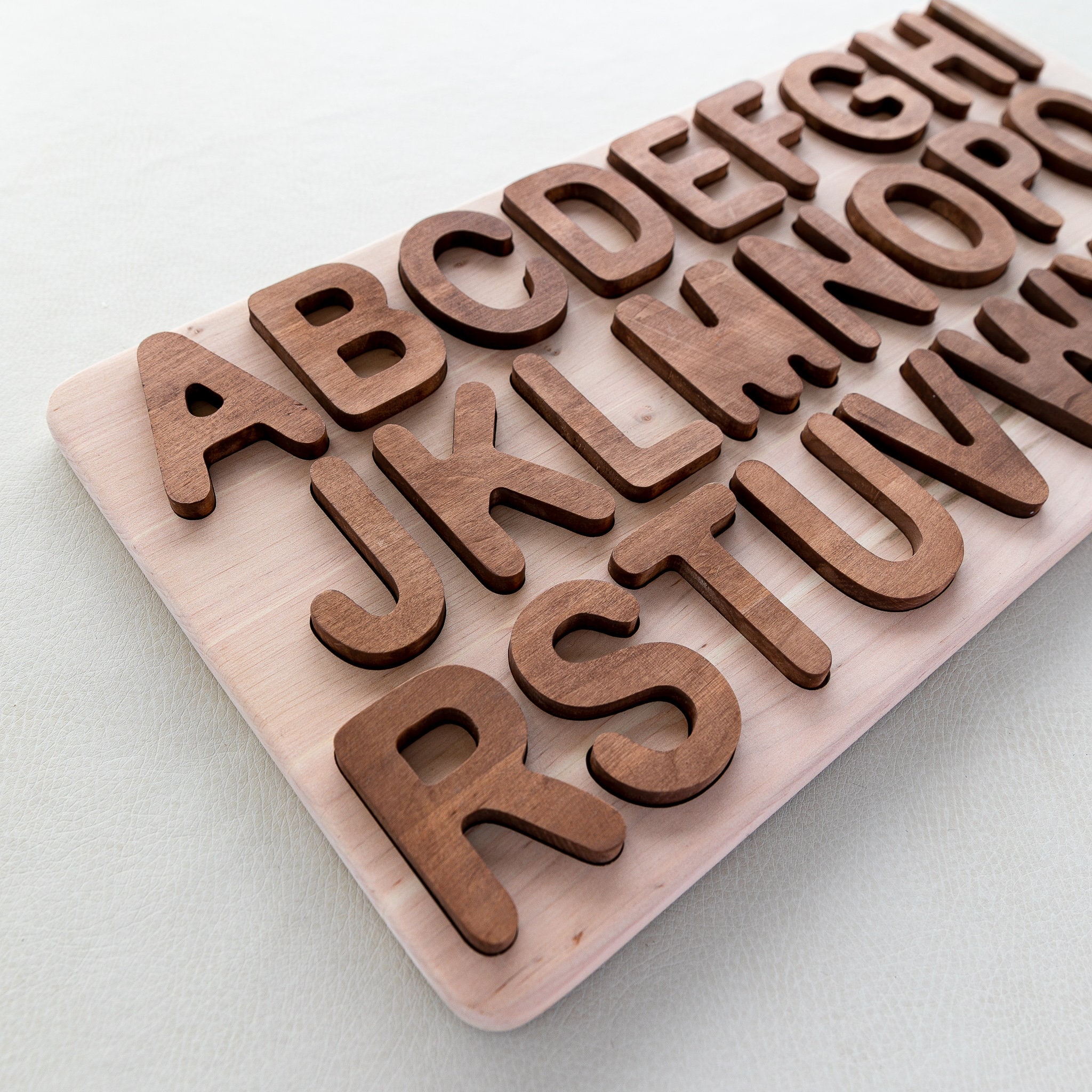 Wooden Uppercase Alphabet Puzzle Letter Puzzle ABC Puzzle - Etsy Nederland