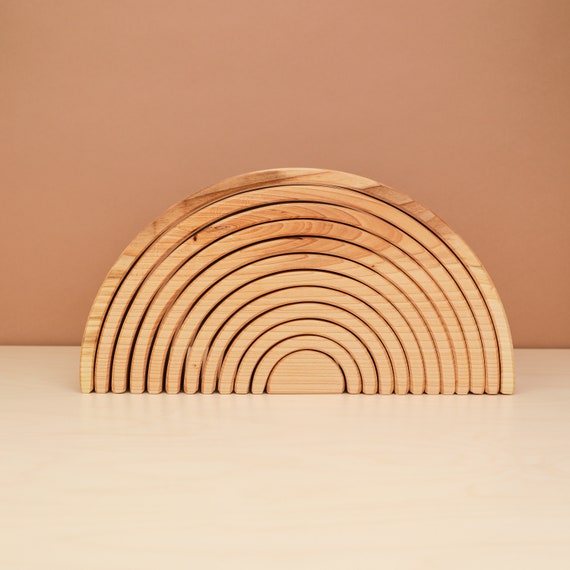 natural wooden rainbow