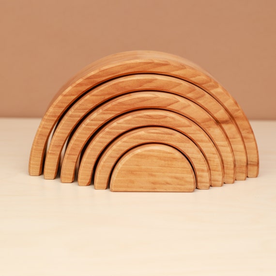natural wooden rainbow