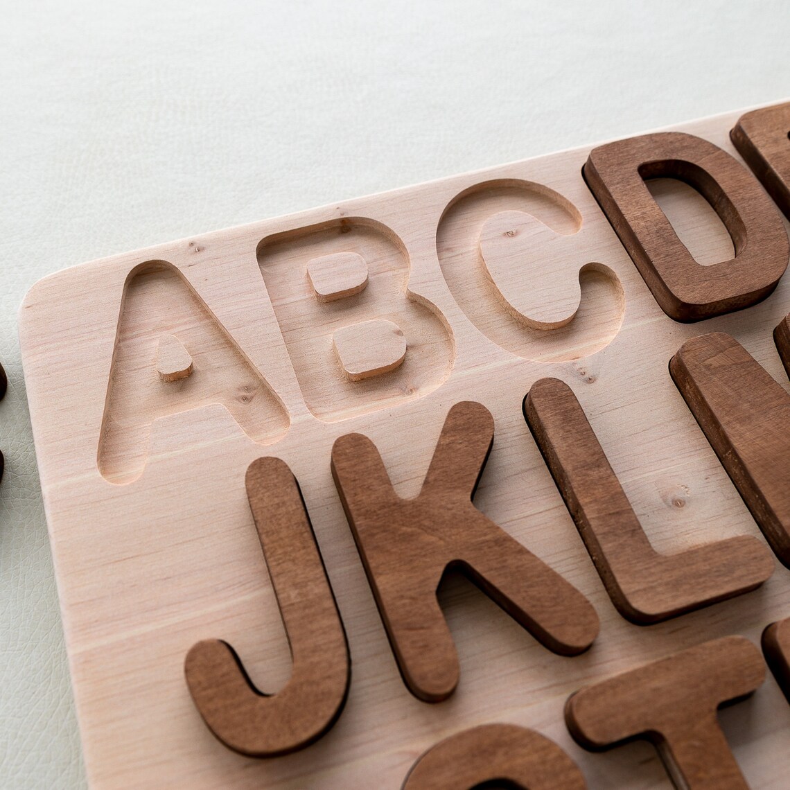 Wooden Uppercase Alphabet Puzzle Letter Puzzle ABC Puzzle - Etsy