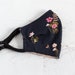 Women/Teen Comfortable Face Mask with Soft Adjustable Ear Loops- Black Floral