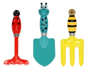 Children's Set of 3 Tools "Insects" For little gardeners