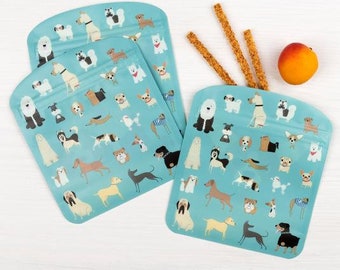 Snack Bags - Set of 3 (Various Designs)