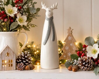 Reggie Reindeer with grey scarf