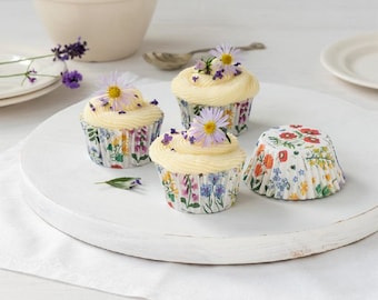 Caissettes à cupcakes motif fleurs sauvages