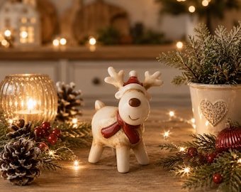 Ceramic Red Nose Reindeer
