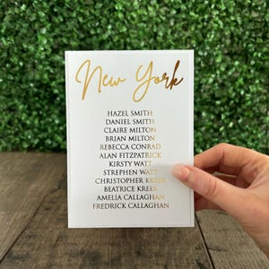 Cartes de plan de table avec feuille d'aluminium / Plan de table de mariage prêt à monter / Cartes de plan de table individuelles / Décoration de mariage élégante / Pour miroir ou tableau / Eva