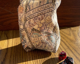 Tarot dice bag dungeons and dragons, pathfinder, dungeon master, d20