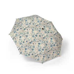 Floral Pattern Umbrella, Compact Travel Umbrella, Chic Sunshade, Lightweight Folding Umbrella, Gift for Rainy Days