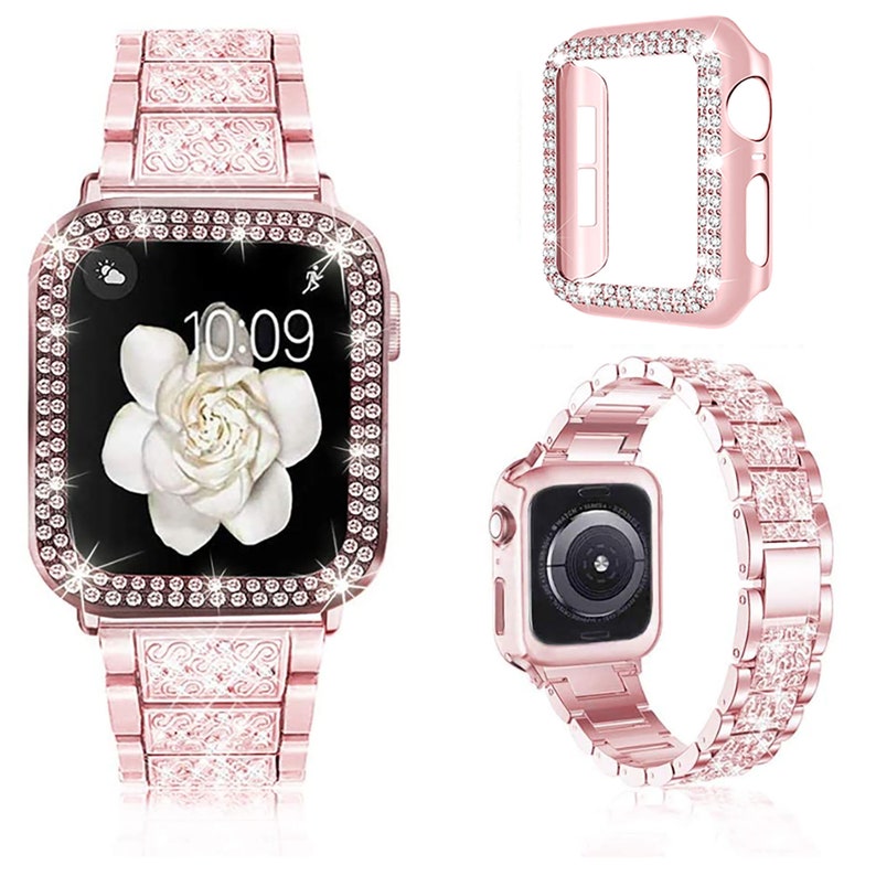 Apple Watch Band And Case Cover Diamond Bling Apple Watch Etsy