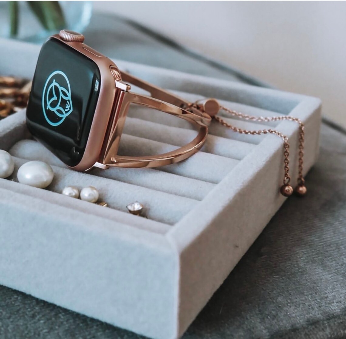 Apple Watch Band Women Dressy Metal Jewelry Bracelet Bangle Etsy
