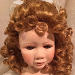 Vintage &quot;Patrice&quot; Doll Wig by Mini World ,Size 12-13 Inches, Color Strawberry Blonde