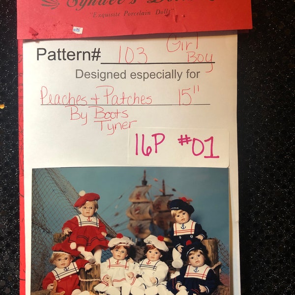 Vintage "Syndee's Dolls" Doll Clothes Patterns Various Sizes and Styles