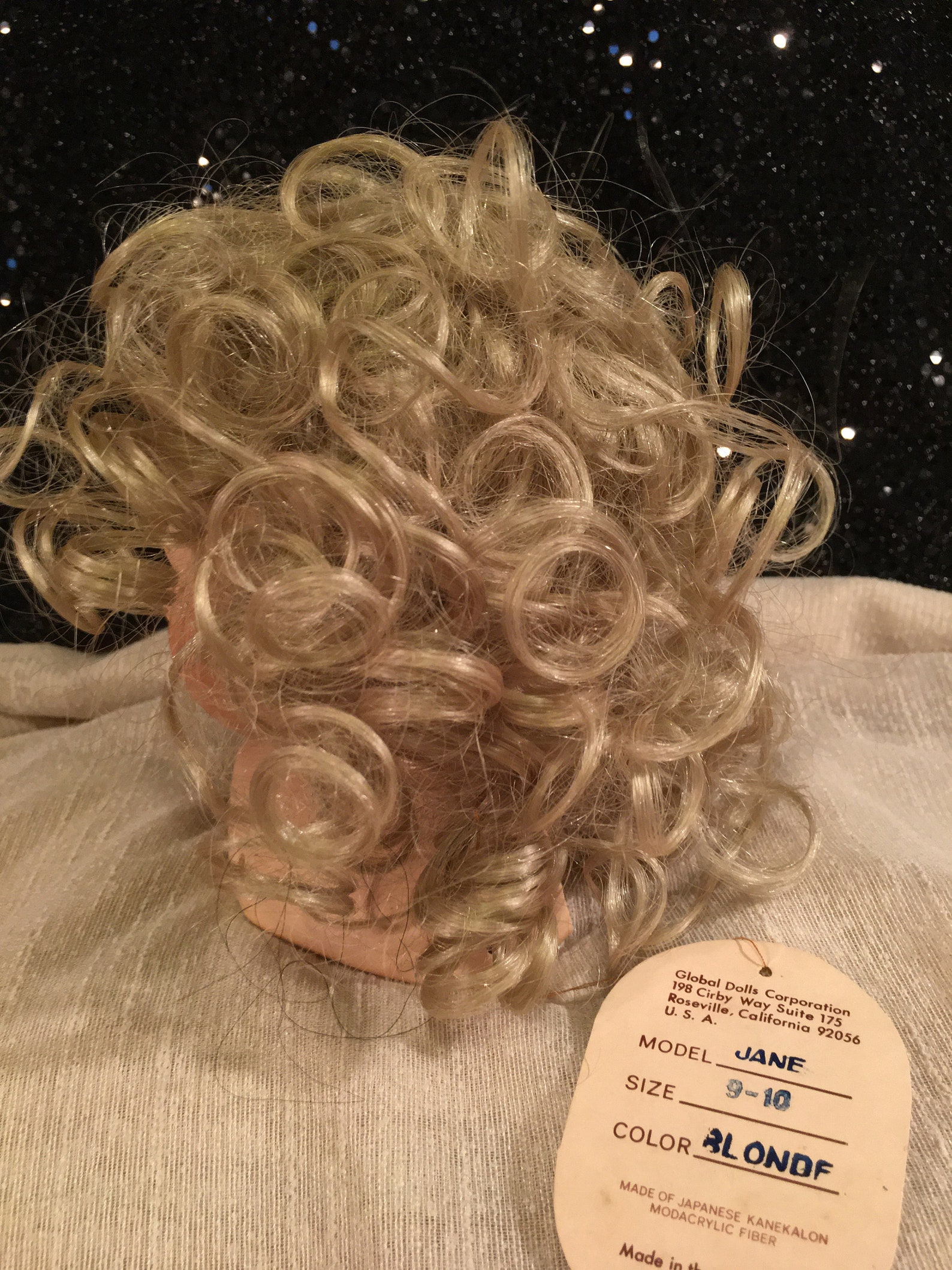 Vintage jane Doll Wig by Global Dolls Corp Size Etsy