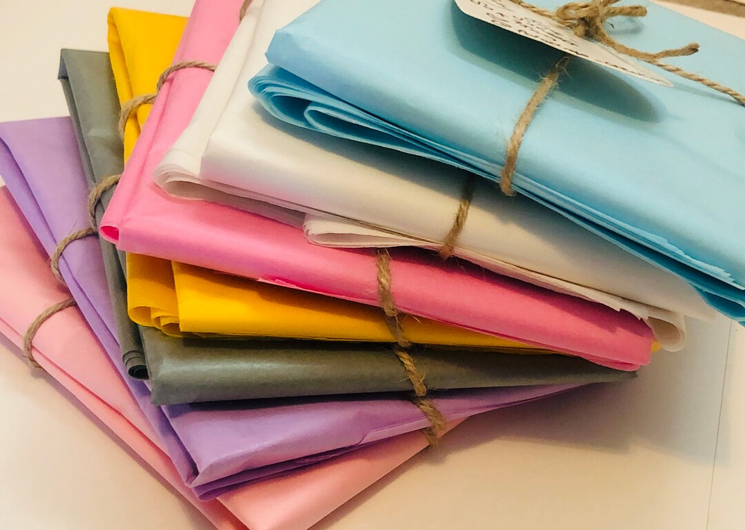 Vegan Friendly Tissue Paper Ecofriendly Gift Wrap Plastic & Acid Free Pastel Colours Recyclable