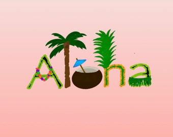 Naklejka inspirowana Aloha