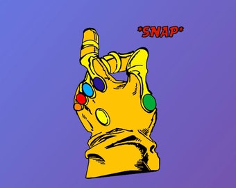 Naklejka Thanos Snap