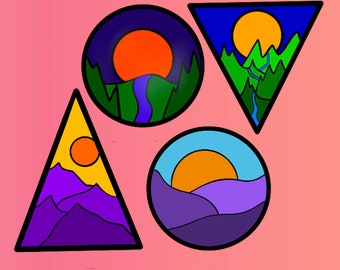 Naklejki kształty natury