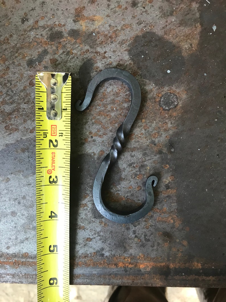 S Hooks / Black / Small / Twisted / Decorative / Wrought Iron Etsy