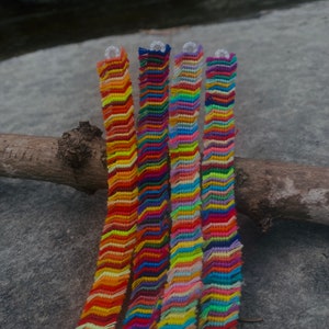 Rug-Rag Embroidery Floss Friendship Bracelet with Adjustable Ties