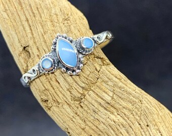 Gorgeous filigree oxidised sterling silver 924 ring size 10