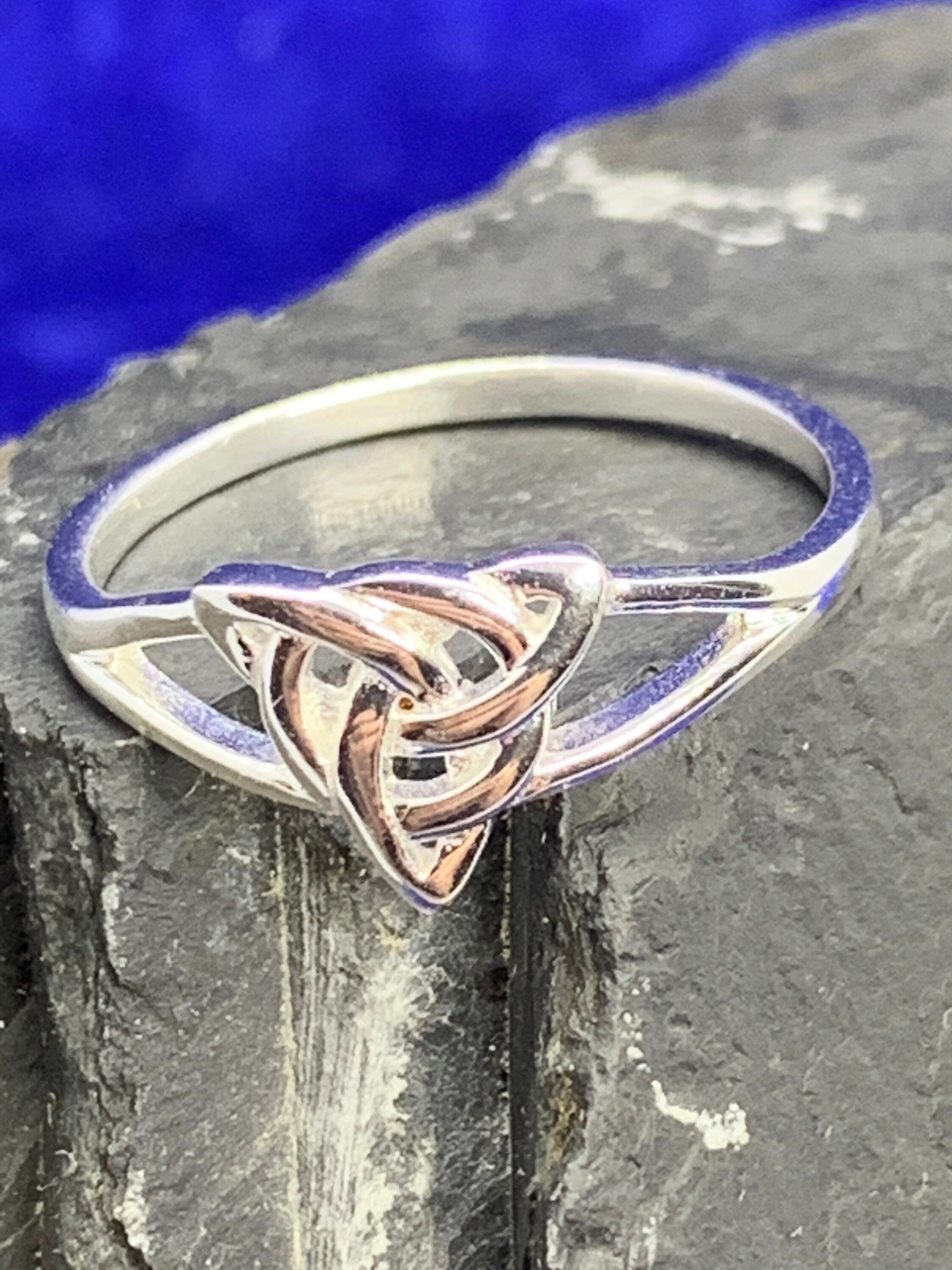 925 Sterling Silver Celtic Trinity Knot Ring Etsy