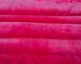 Pink Velvet Fabric: Lightweight Upholstery & Dress Making